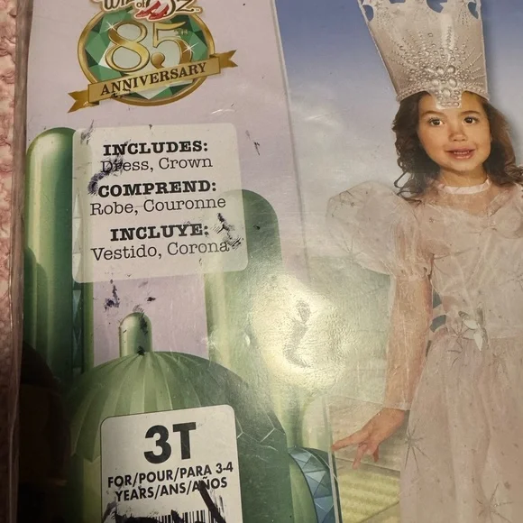 Glinda The Good Witch Costume Girls Wizard of oz Rubies Size 3T Halloween NWT - Picture 4 of 4